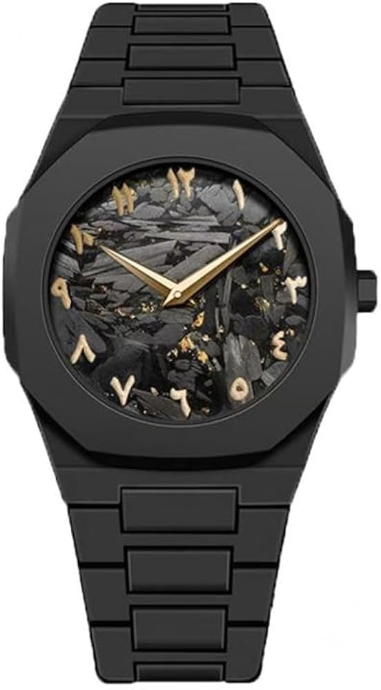 ⌚🖤 Luxury Black Arabic Dial Watch – Royal Style for Trendsetters ✨