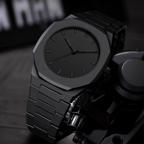 ⌚🖤 Luxury Black Arabic Dial Watch – Royal Style for Trendsetters ✨