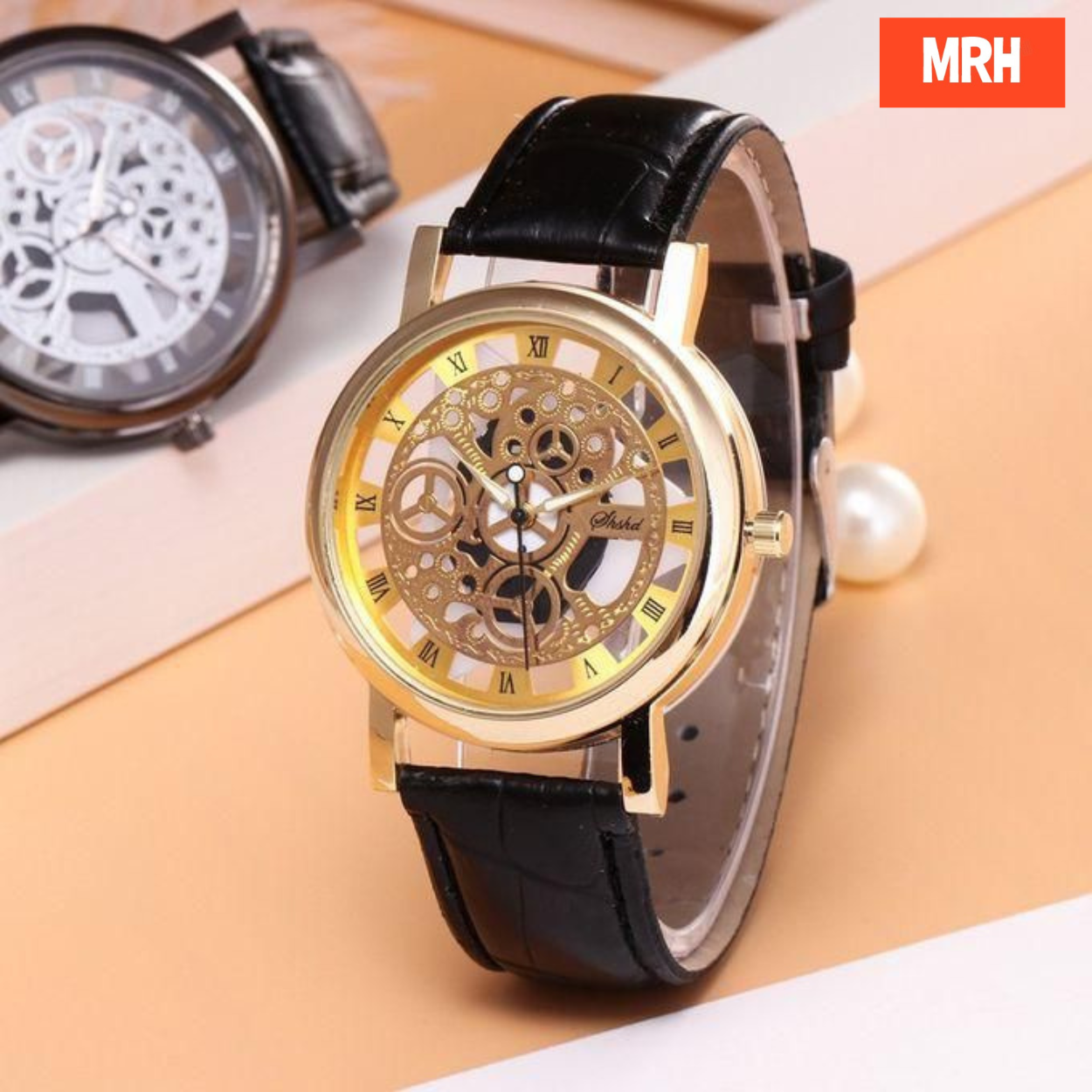 ⌚👑 Luxury Golden Skeleton Watch – Classic Royal Style for Men ✨