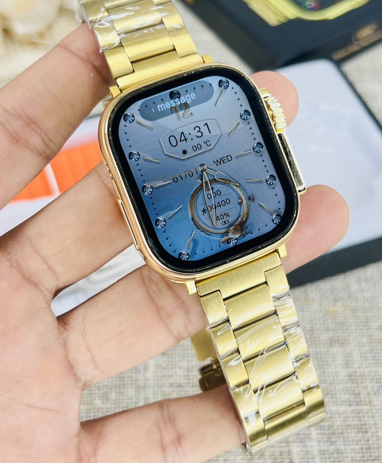 ⌚🧡 Ultra Luxury Smart Watch – Bold Style & Smart Performance ✨